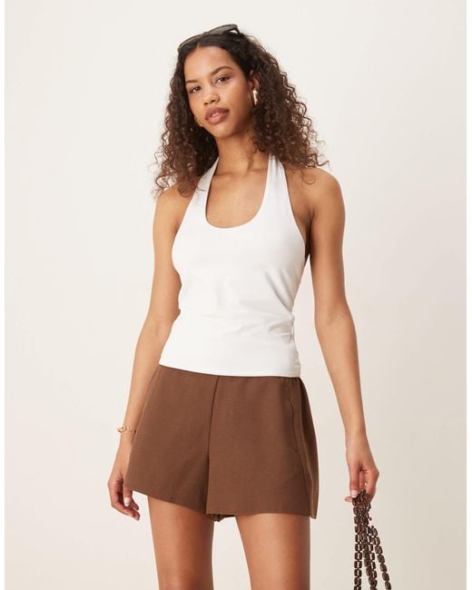 Gina Tricot White Halterneck Top