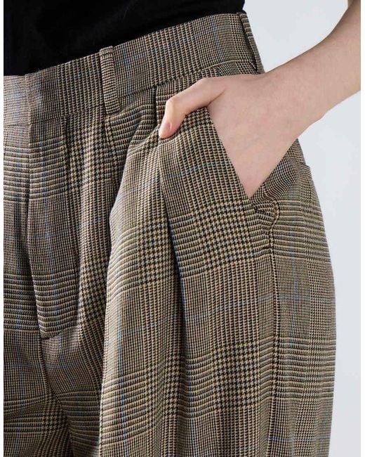 Glamorous Gray Pleated Tailored Wide-Leg Trousers