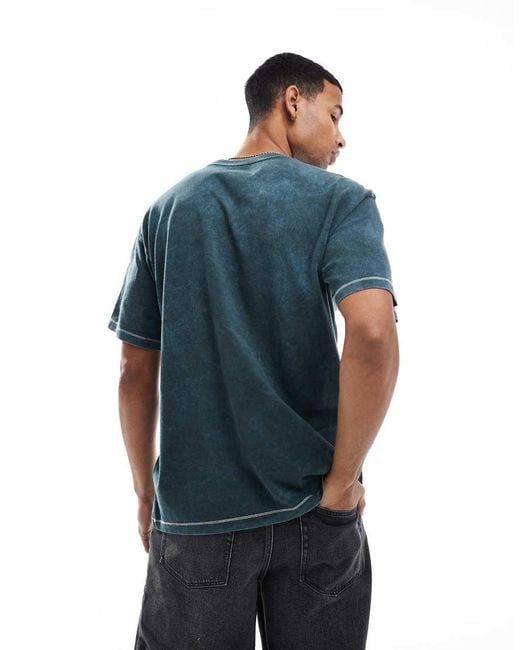 Camiseta Con Estampado Gráfico De -Negro Nike de hombre de color Blue