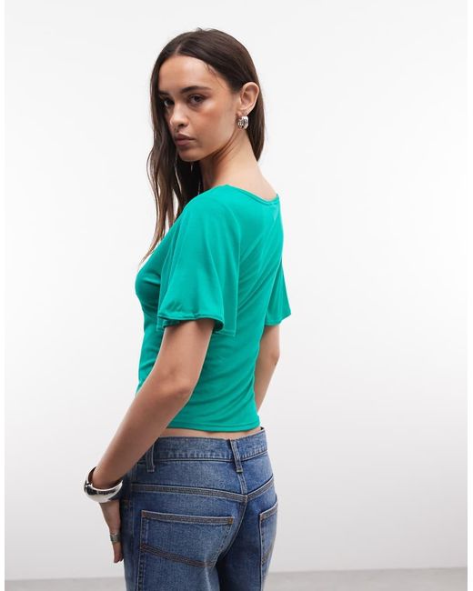 Collusion Blue Batwing Top