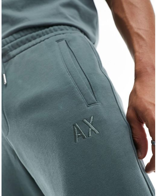 Armani Exchange Blue Embroidered Logo Sweat joggers for men