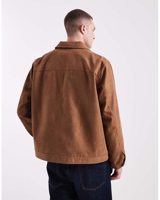 Jack & Jones Blue Faux Suede Jacket for men