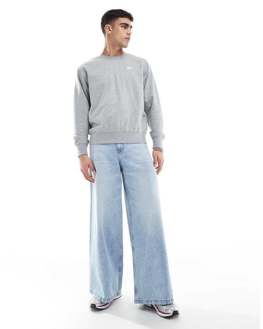 Nike Gray Club French Terry Sweatshirt for men