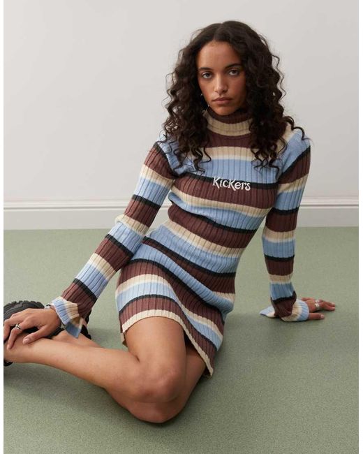 Kickers Multicolor Retro Stripe Knit Dress