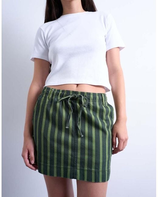 TOPSHOP White Pull On Utility Skirt