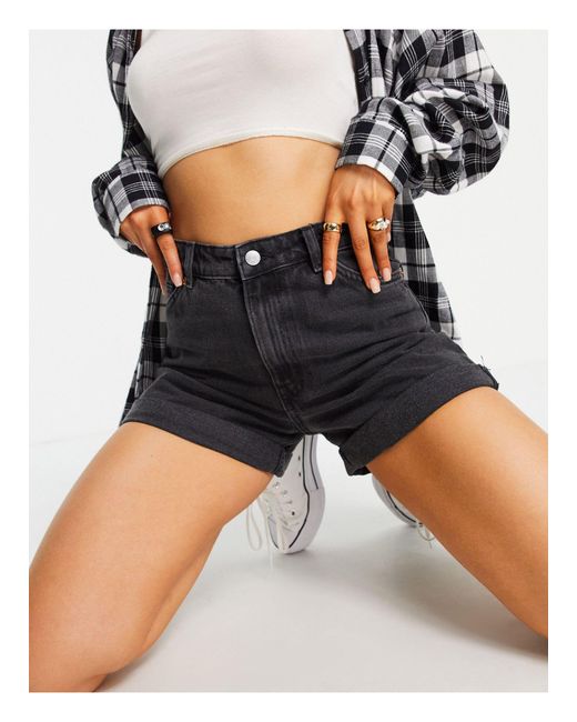 Monki Tallie Cotton Turn Up Denim 