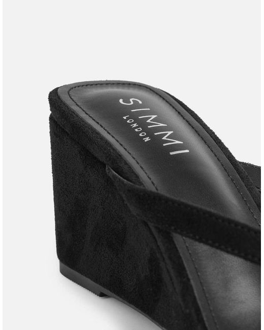 SIMMI Natural Immy Toe Thong Wedge Sandals