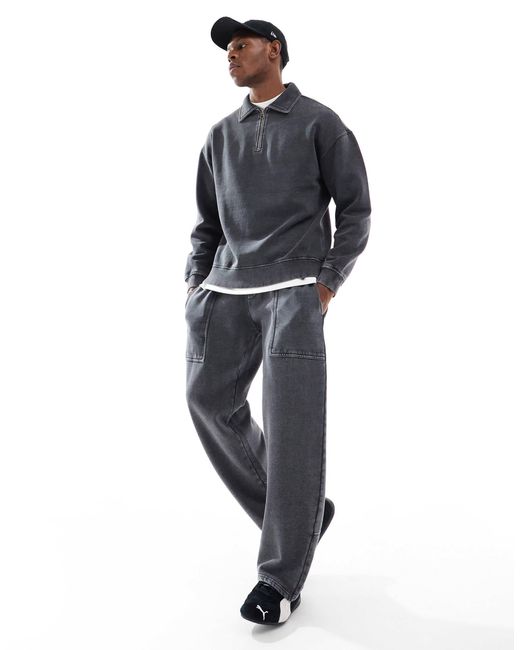 Another Influence – weit geschnittene jogginghose in Blue für Herren