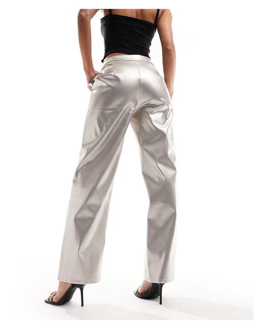 Deco - pantalon métallisé - or clair Sister Jane en coloris White