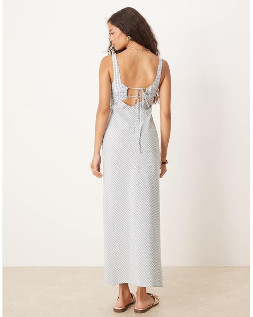 ASOS White Square Neck Midi Dress