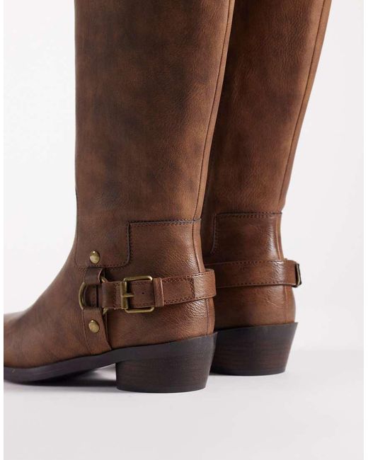 Glamorous Brown Western Knee Boots