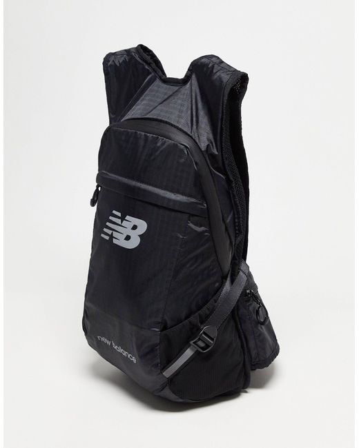 New Balance Black Running Backpack With Logo