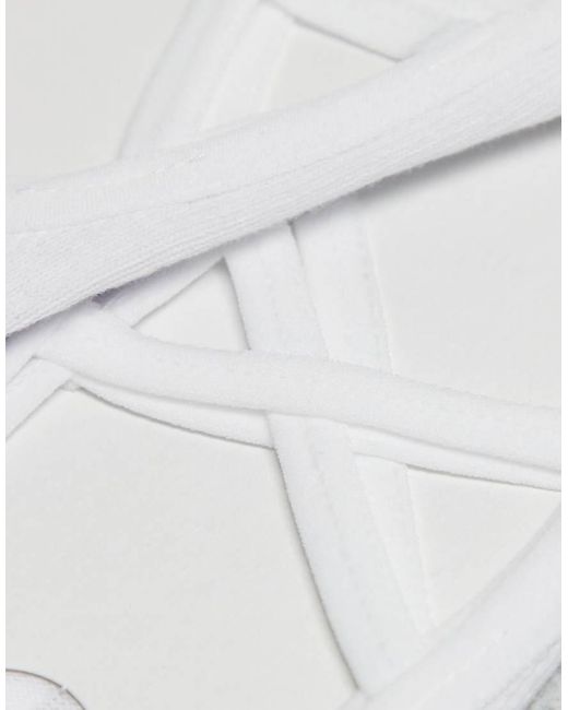 4505 White Pilates 2 Pack Non Slip Grip Socks With Elastic Straps