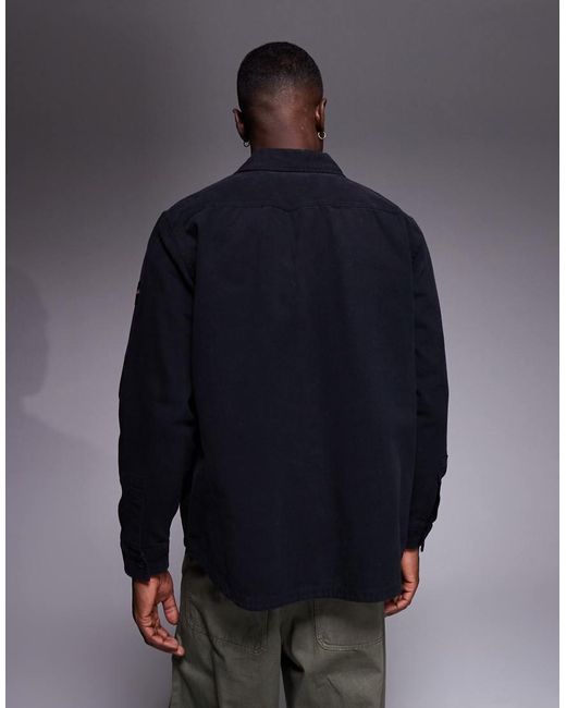 Boss Blue Locky Oversized Fit Overshirt for men