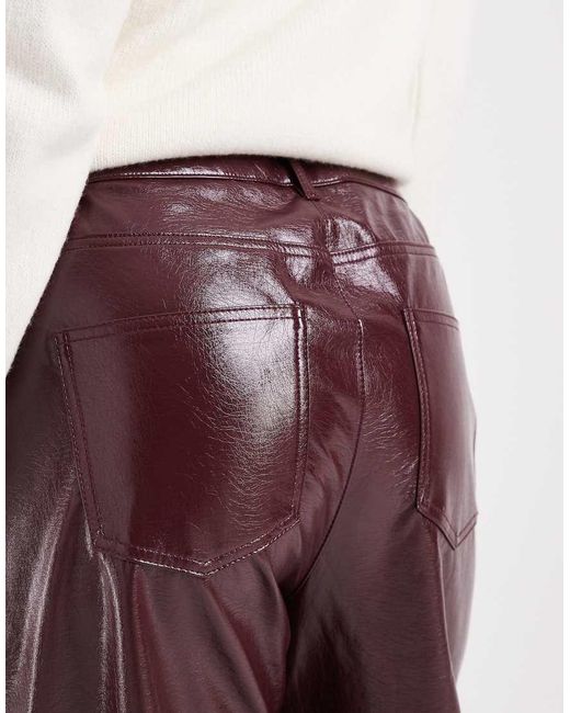 Vero Moda Multicolor Tessa High Waist Wide Leg Vinyl Pants