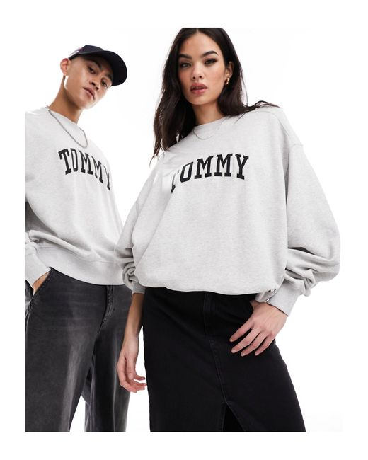 Tommy Hilfiger Gray Unisex Varsity Sweatshirt