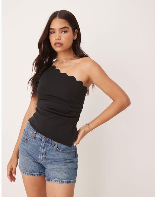 Top en jersey structuré Y.A.S en coloris Blue