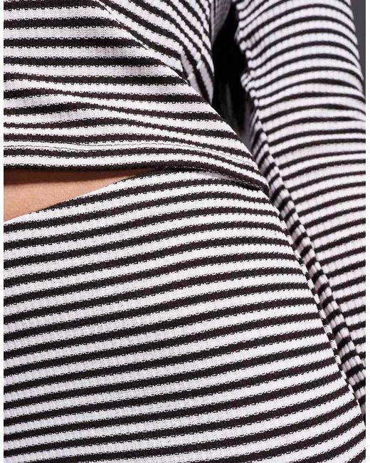 ASOS Gestreepte Mini-Short in het Gray