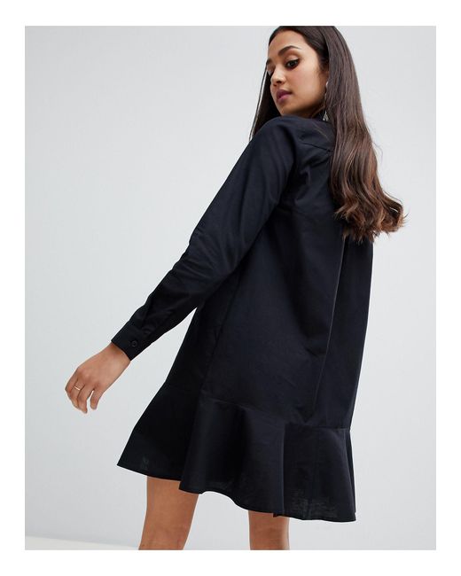 peplum mini shirt dress