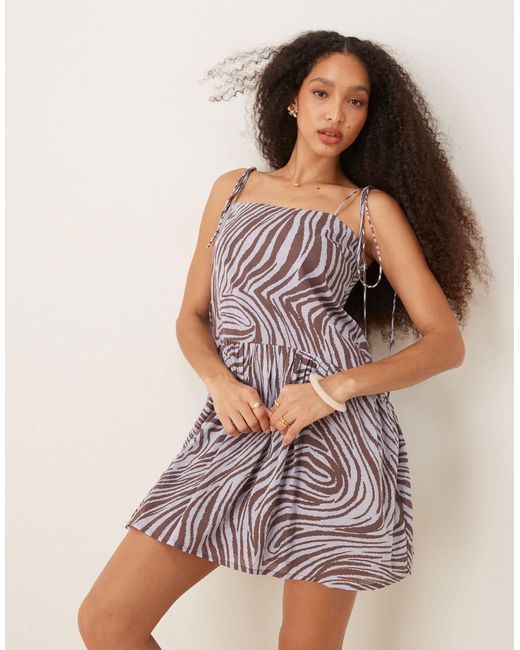 ASOS Multicolor – minikleid mit zebraprint