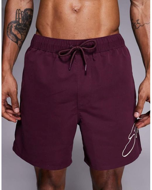 ASOS Purple Swim Shorts for men