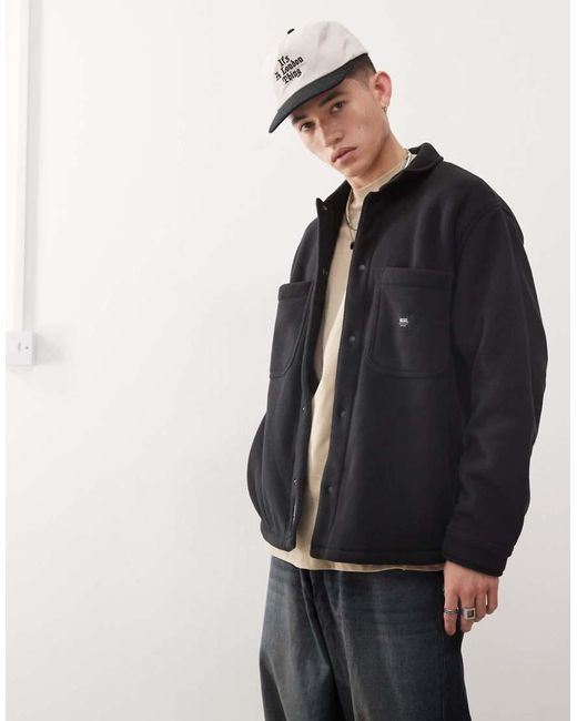 Vans Blue Penmar Heavyweight Polar Fleece Shacket for men