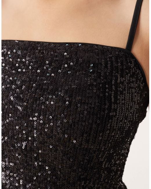 ASOS Black Allover Sequin Cami Top