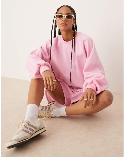 Sudadera Con Mangas Globo De (Parte De Un Conjunto) ASOS de color Pink