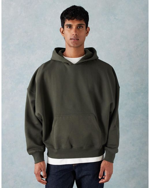 ASOS – hochwertiger, schwerer kapuzenpullover in Gray für Herren