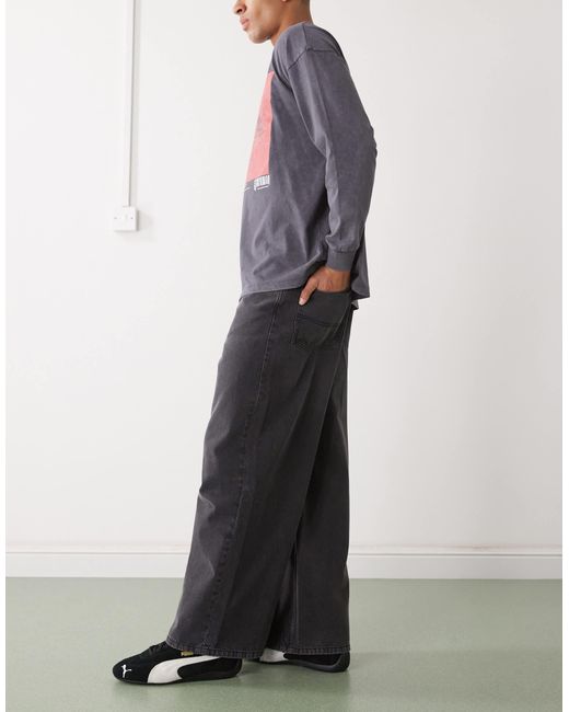 X003 - jean large - délavé Collusion pour homme en coloris Blue