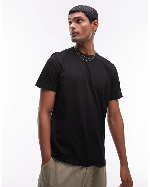 Topman Black 7 Pack Classic Fit T-shirt for men