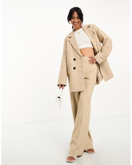Y.A.S Natural Tailored Double Breasted Blazer Co-Ord