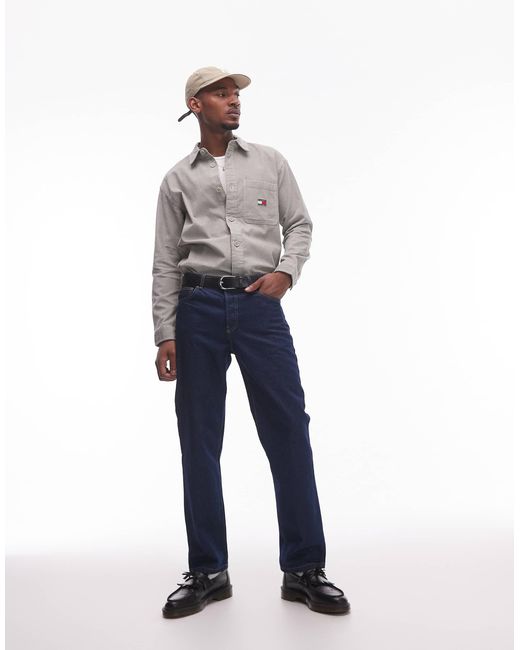 Tommy Hilfiger – hemdjacke aus cord in Gray für Herren