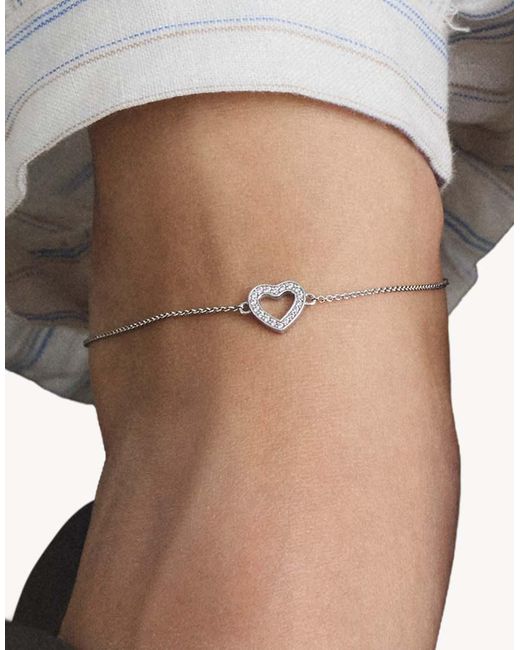Thomas Sabo Natural Anklet Heart With Zirconia