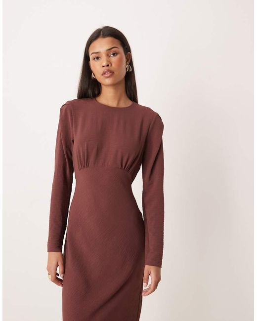 ASOS Red Bias Bust Detail Maxi Dress