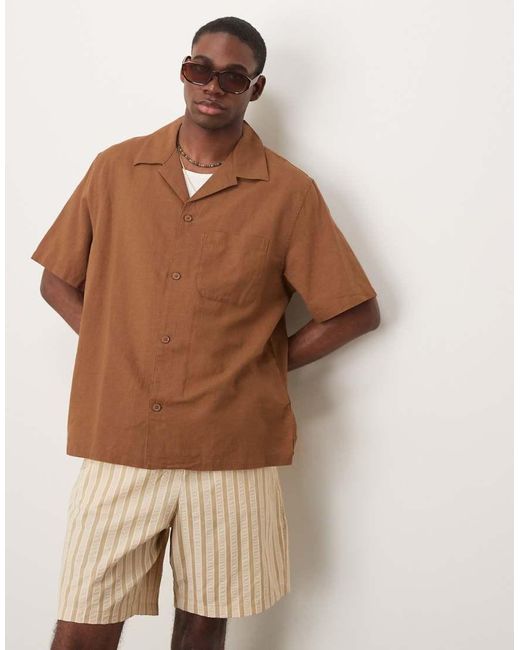 Camicia Comoda di Mango in Brown da Uomo
