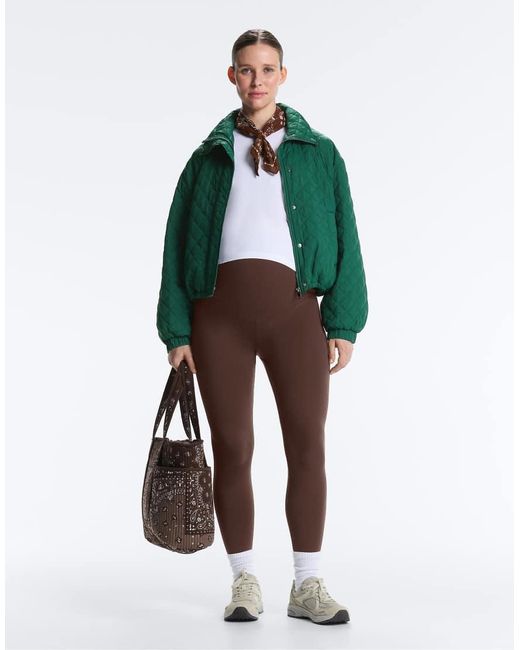 Oysho Brown Comfortlux 65cm Maternity leggings