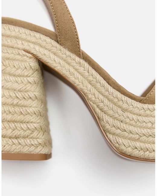 Pull&Bear Natural – sandalen aus jute