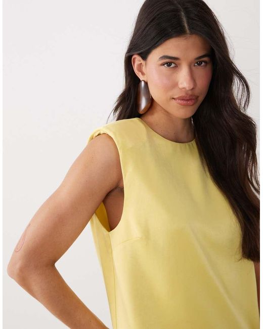 ASOS Yellow Tailored Woven Oversized Tee