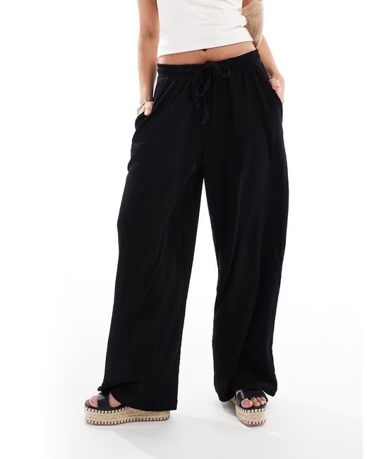 Brave Soul Blue Wide Leg Jersey Trousers