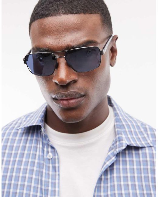 Under Armour Sunglasses Blue Under Armour Takeoff Rectangular Sunglasses With Lenses for men
