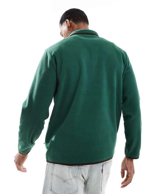 Polo Ralph Lauren Green Varsity Bear Polar Fleece Half Button Sweatshirt for men