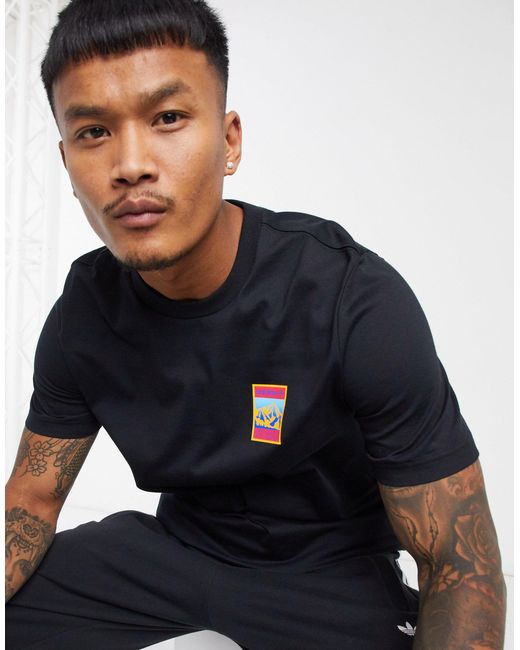 Derde wond manager adidas Originals Adiplore T-shirt With Back Print in Black for Men | Lyst