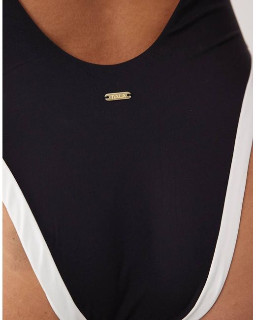 Tala Blue Contrast Underwired Swimsuit