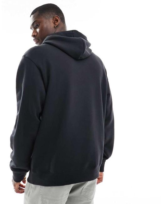 New Balance Black Small Logo Brushed Hoodie for men