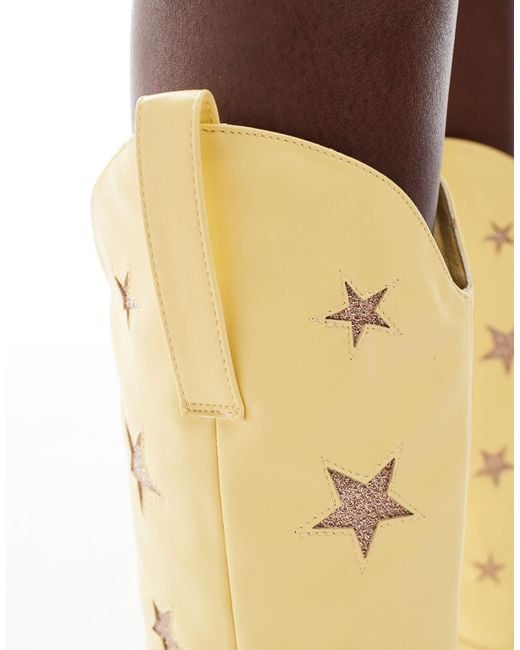 Glamorous Metallic Star Western Boots
