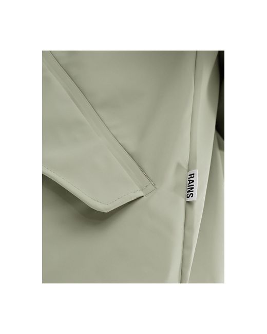 18010 - giacca impermeabile unisex salvia con fondo a coda di rondine di Rains in Gray