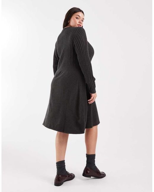 ONLY Black Cable Knitted Dress