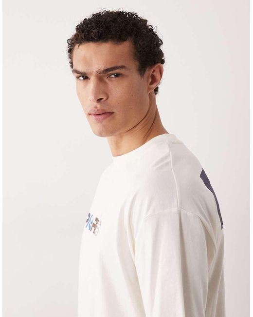 ASOS White Boxy Oversized T-shirt With Paris Graphics for men