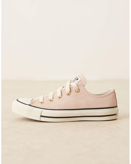 Converse Natural Chuck Taylor All Star Ox Suede Sneakers